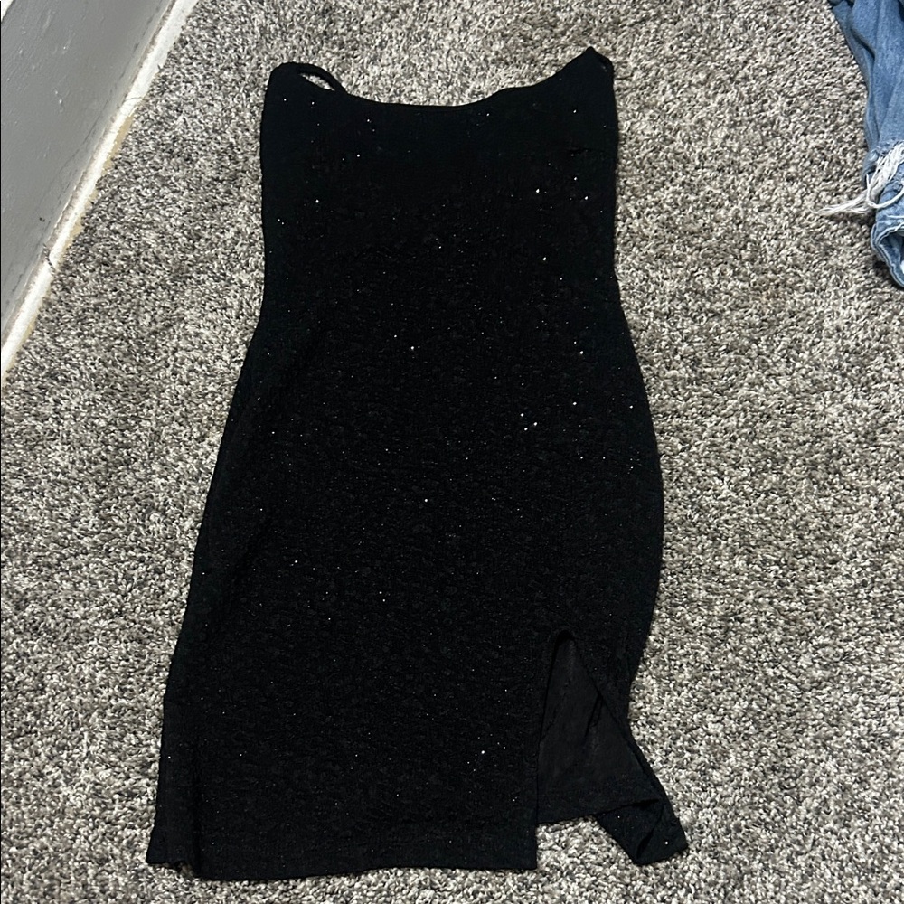 Windsor Sparkling Black Mini Dress